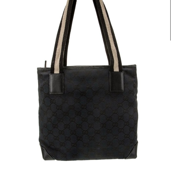 Gucci Black Textured Tote with Contrasting Straps - Authenticity Certificate - Picture 4 of 8